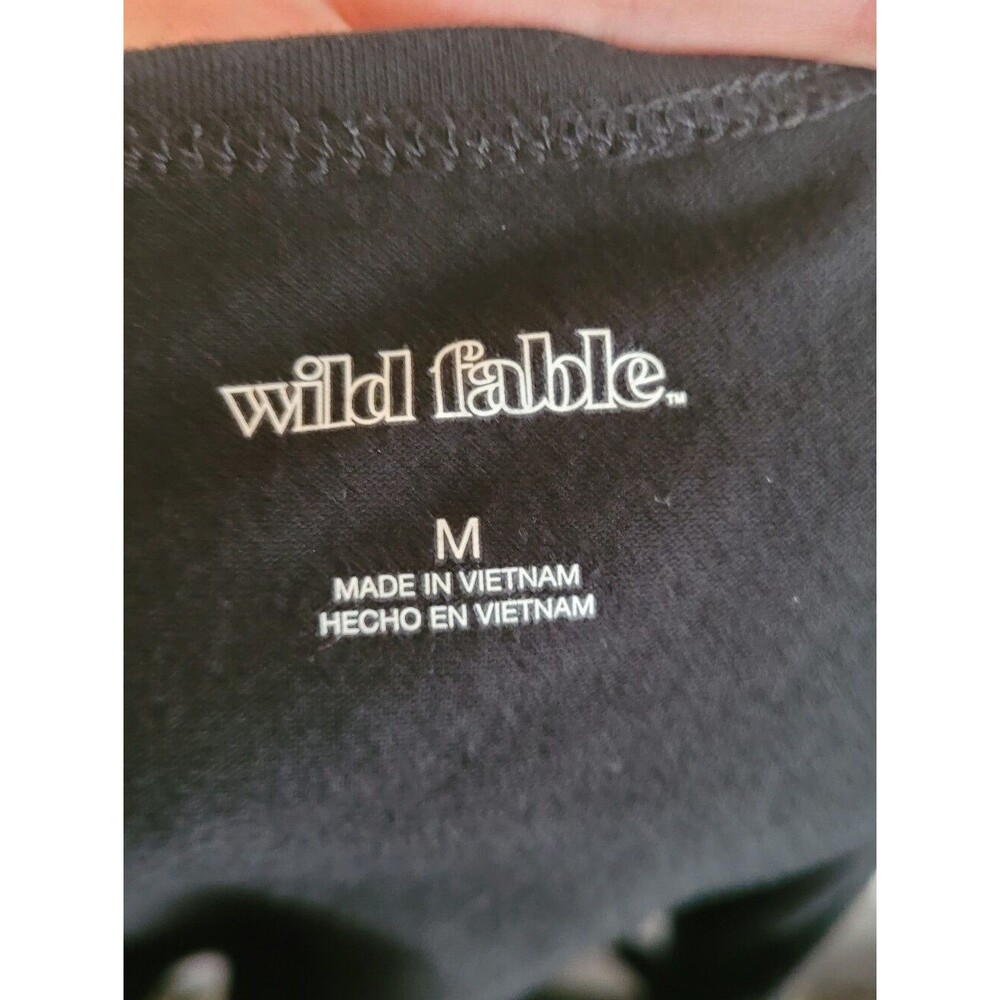 Wild Fable Black Square-Neck Cropped Tank Size Medium NWOT Summer Top - Picture 4 of 5